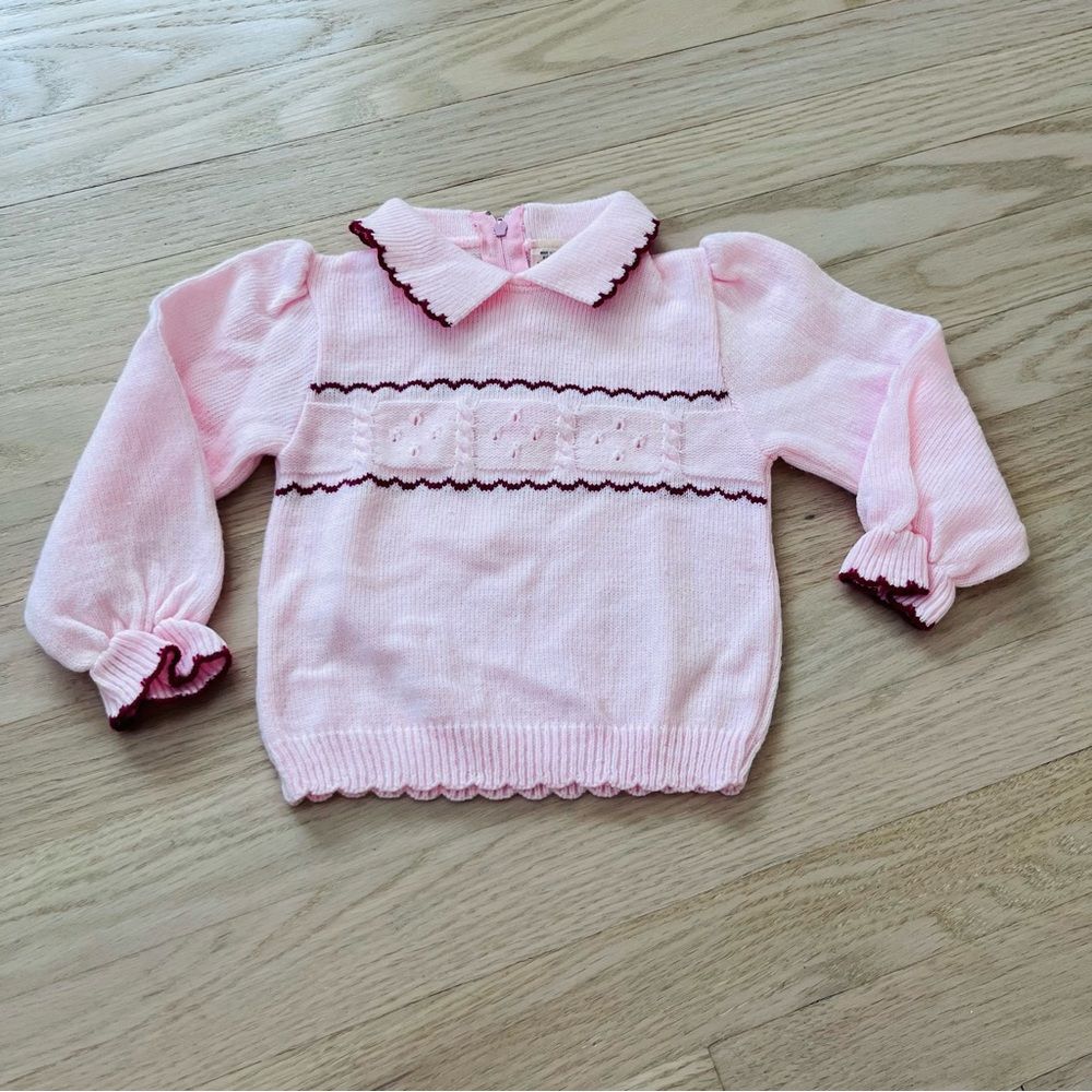 Vintage Collared Sweater in Pink Size 24M